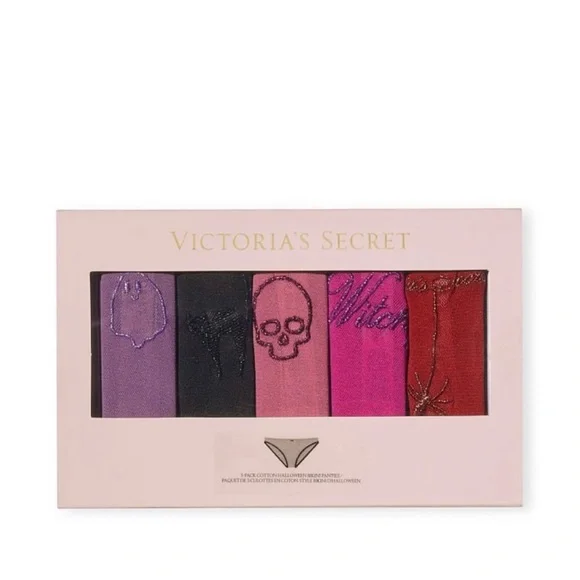 ISO victoria secret 5-Pack Cotton Mesh Bikini Panties in Halloween